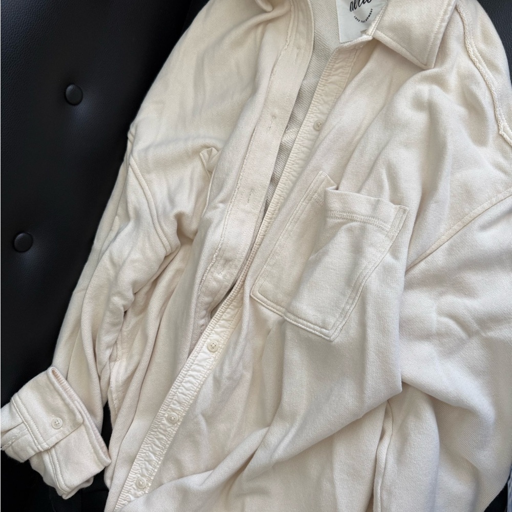 Aerie Cream Button Down Shirt